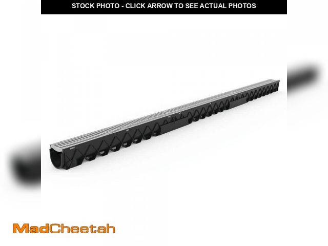 Lot 74-12350197 - RELN Storm Drain 10 ft. Channel with Portland Grey Grate Accessory - UNUSED