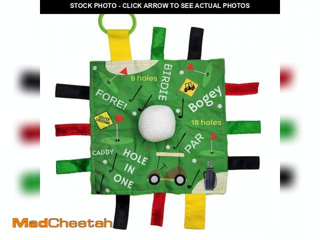 Lot 74-11546807 - Baby Jack &amp; Co 10x10 Golf Sports Lovey Sensory Plush Blanket - Tag Toys for Babies - Baby Stroll...