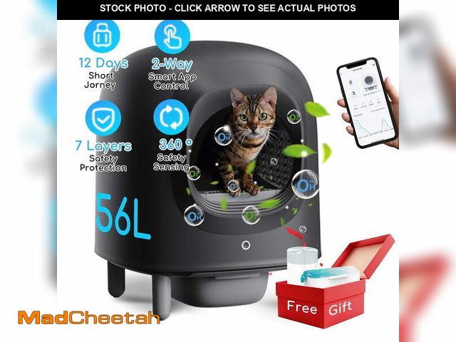 Lot 74-13609514 - Automatic Self-Cleaning Cat Litter Box with Odor Removal, WiFi APP Control, and Safety Protection, I...