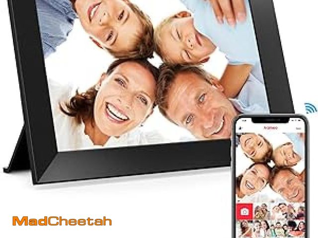 Lot 74-12128073 - Frameo 10.1 Inch WiFi Digital Picture Frame, 1280x800 HD IPS Touch Screen Photo Frame Electronic, 32...