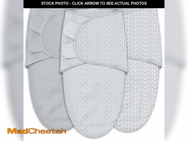 Lot 74-12978329 - SWEET DOLPHIN 3-Pack Baby Swaddle Sleep Sacks - Newborn Swaddle Blanket with Soft Cotton - Ergonomic...