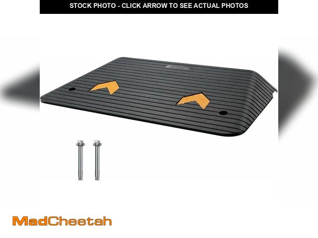 Lot 74-14349112 - VEVOR 3.5" Rise Threshold Ramp Doorway, Recycled Rubber Power Wheelchair Ramp 3 Feet Long, 33069Lbs ...