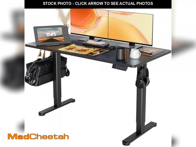 Lot 74-12514271 - INNOVAR Electric Standing Desk, Height Adjustable Stand up Desk, 63x24 inches Sit to Stand Home Offi...