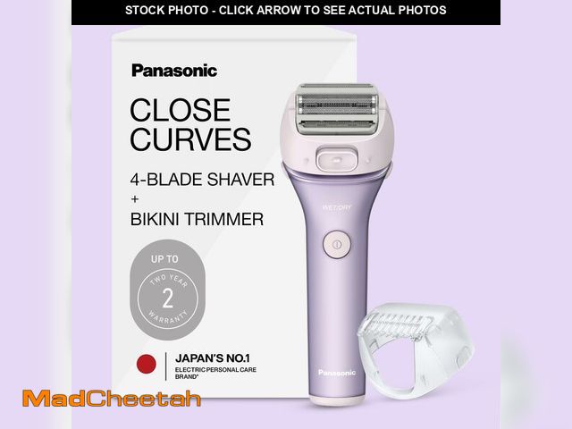 Lot 74-14063198 - Panasonic Electric Shaver for Women, Cordless 4-Blade Shaver, Bikini Attachment, Pop-Up Trimmer, Wet...