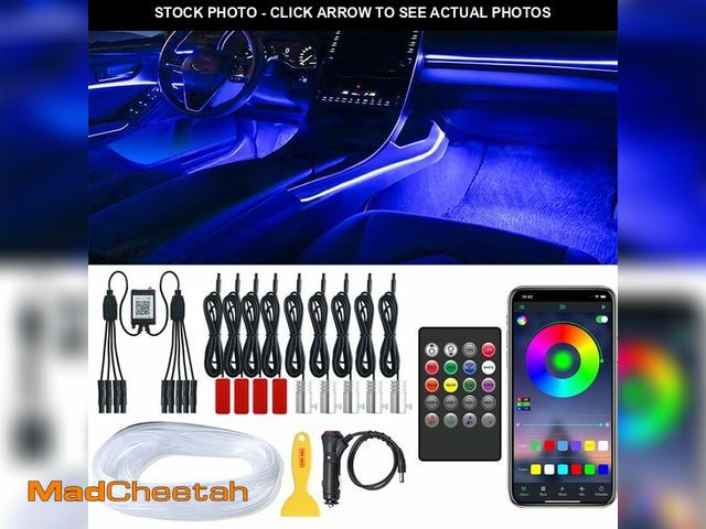 Lot 74-13958864 - Car LED Strip Lights, LEDCARE 9 in 1 RGB Car Interior Lights with APP &amp; Remote Control, 16 Milli...