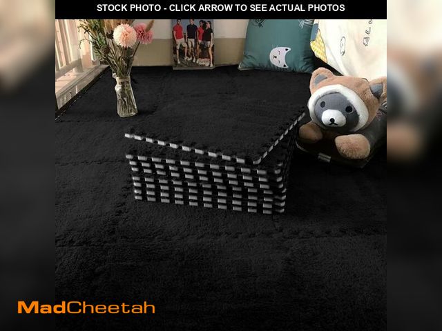 Lot 74-13583229 - Interlocking Carpet Shaggy Soft EVA Foam Mats Fluffy Area Rugs Protective Floor Tiles Exercise Play ...