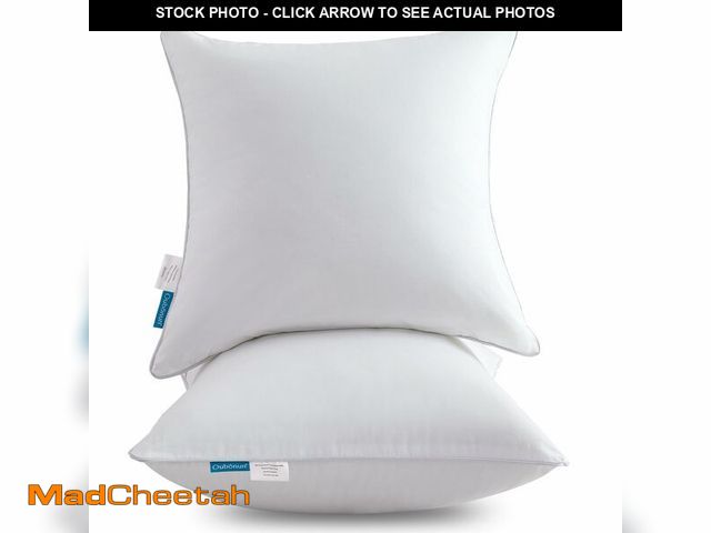 Lot 74-13564214 - Oubonun 20 x 20 Throw Pillow Inserts (Set of 2) with 100% Cotton Cover - 20 Inch Square Interior Dec...