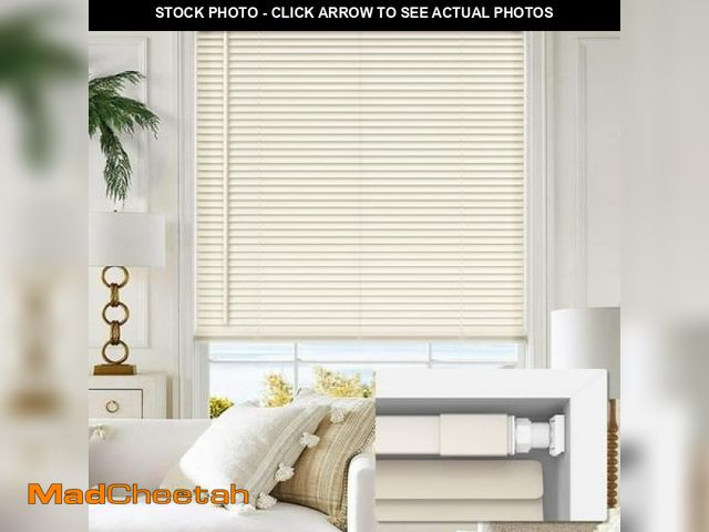 Lot 74-12156425 - Muanna Cordless No Tools-No Drill 1  Vinyl Horizontal Mini Blinds  Light Filtering Blinds for Window...