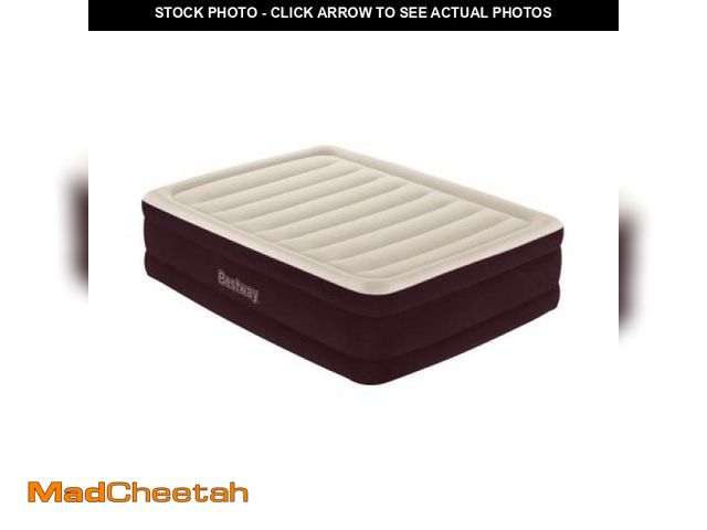 Lot 74-12423225 - Bestway Maroon 20  Queen Air Mattress with Built-in Pump - USED