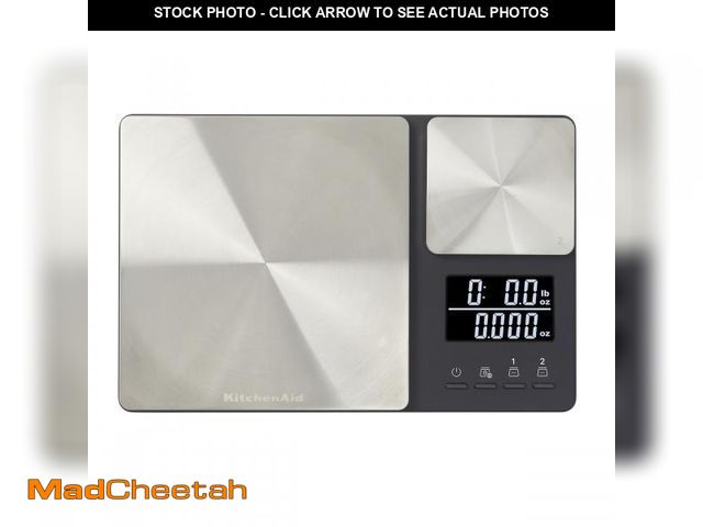 Lot 74-11552317 - KitchenAid KQ909 Dual Platform Digital Kitchen and Food Scale, 11 pound capacity and Precision 16oz ...