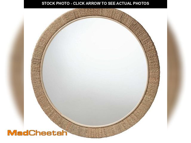 Lot 74-14275124 - bali &amp; pari Geralyn 34.3 in. W x 34.3 in. H Round Natural Seagrass Mirror - UNUSED