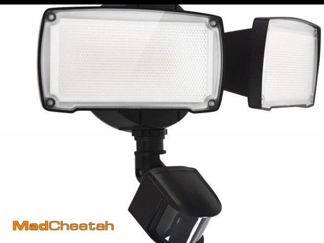 Lot 74-12221784 - UME 19W LED Flood Light Motion Sensor Outdoor, 2 Adjustable Head, 2000LM, 5000K, IP65 Waterproof, Du...