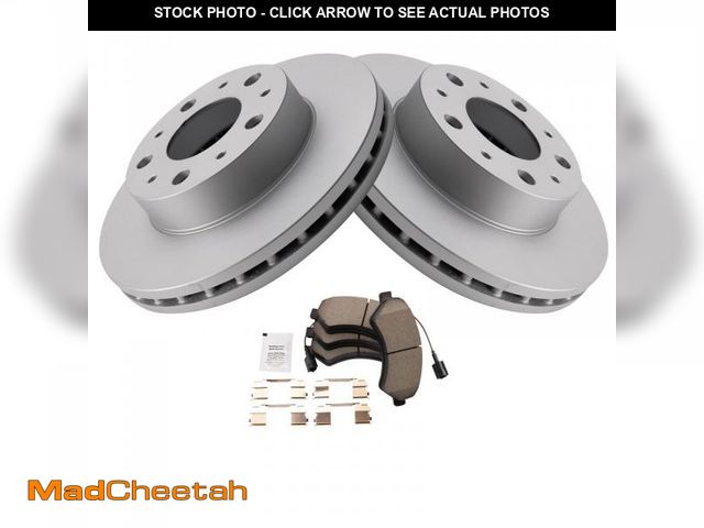 Lot 74-12140044 - (MISSING HARDWARE,ONE ROTOR ) TRQ Front Brake Pad &amp; Rotor Kit Brake Pads Brake Rotor Ceramic Pre...