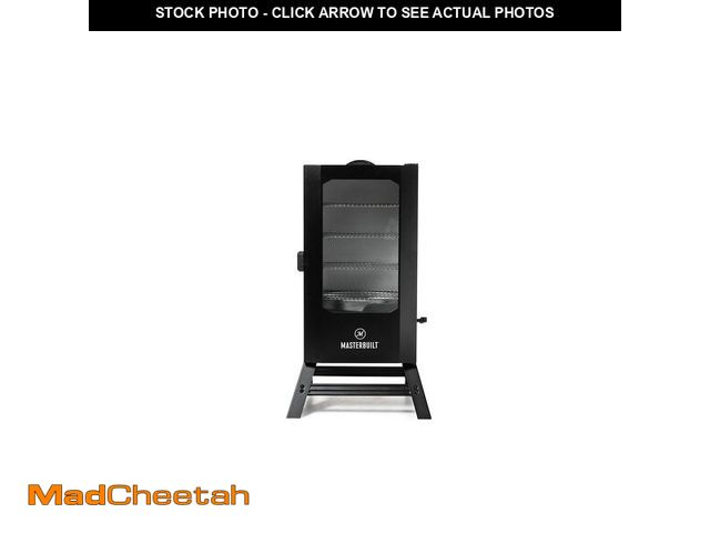 Lot 74-12631083 - MasterbuiltÃ 40-inch Digital Electric Vertical BBQ Smoker with Leg Kit, Side Wood Chip Loader and 9...