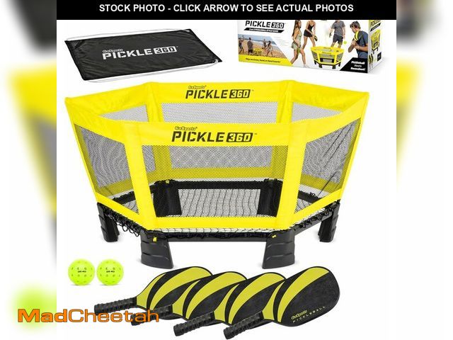 Lot 74-14367942 - GoSports Pickle 360 Game Set - Pickleball Without a Court - Outdoor Lawn, Beach, and Backyard Paddle...