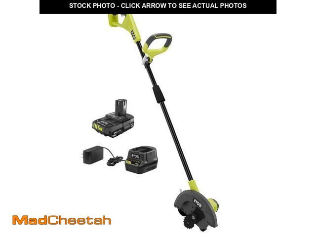 Lot 74-14306520 - RYOBI ONE+ 18V 9 in. Cordless Battery Edger with 2.0 Ah Battery and Charger - UNUSED