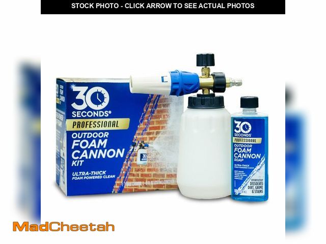 Lot 74-12599649 - 30 SECONDS Foam Cannon Kit Ã¢â¬â Pressure Washer Sprayer + 8 fl. oz. Soap Ã¢â¬â Foaming Cleane...
