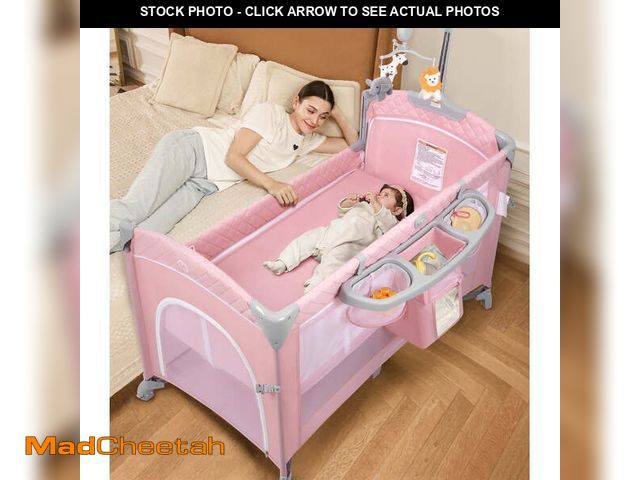 Lot 74-13044774 - Babyeap 5 in 1 Baby Bassinet,Baby Sleeping Bed,Baby Changing Table,Baby Playpen,Standalone Baby Crib...