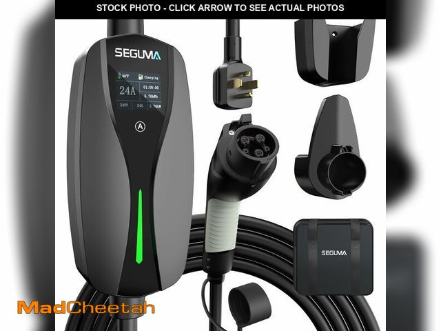 Lot 74-12715268 - NEMA 14-30 Level 2 EV Charger, Electric Vehicle Portable Charger with 24A 240V 25FT Cable, Adjustabl...