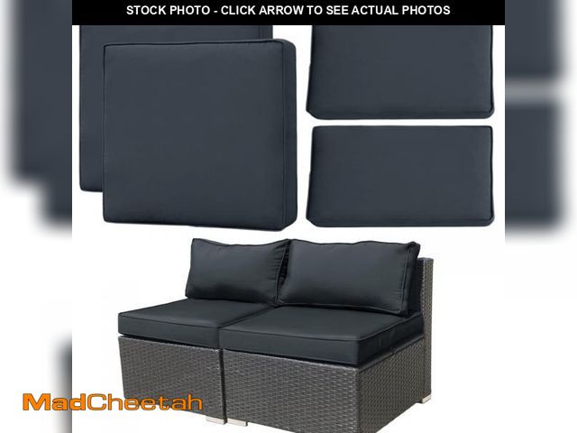 Lot 74-11545660 - 4Pcs Patio Cushion Covers Replacement,Outdoor Patio Seat Cushion Covers Furniture Sofa Covers,Waterp...