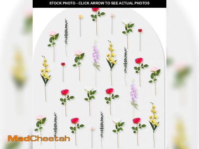 Lot 74-12326739 - Giegxin 27 Pcs Artificial Wildflowers Large Size Wildflower Birthday Party Decorations for Backgroun...