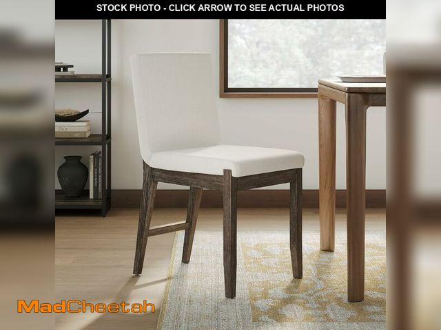 Lot 74-14445471 - Nathan James Gracie Scandinavian Dining Chair with Cushion, Boucle Dining Chair with Solid Wood Fram...