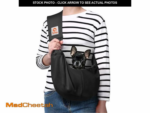 Lot 74-14481761 - Tomkas Dog Sling Carrier for Small Dogs Puppy Carrier for Small Dogs (Black, for Pets Weight 2-7 lbs...