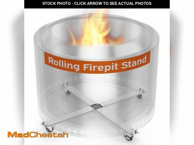 Lot 74-12458604 - Rolling Solo Stove Yukon Stand Ã¢â¬â 28" Fire Pit on Wheels for Outside Ã¢â¬â Rust-Proof Alumi...
