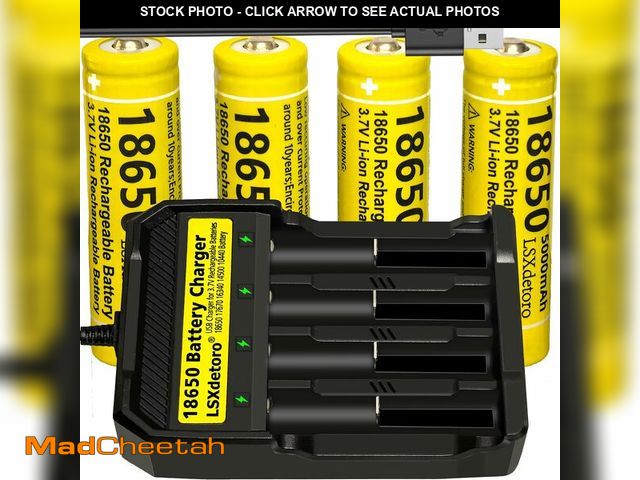 Lot 74-12599775 - 4pcs 1Ã¯Â¿Âµ8Ã¯Â¿Âµ6Ã¯Â¿Âµ5Ã¯Â¿Âµ0 Rechargeable BatterÃ¯Â¿Âµy WÃ¯Â¿ÂµiÃ¯Â¿Âµth 18650 Battery Charger...