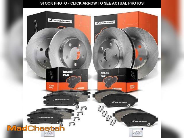 Lot 74-13561634 - A-Premium Front Vented &amp; Rear Solid Disc Brake Rotors + Ceramic Pads Kit Compatible with Select ...