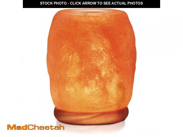 Lot 74-12115778 - Himalayan Glow Natural Salt Lamp Essential Oil Diffuser with USB, Warm Amber Glow, Himalayan Salt La...