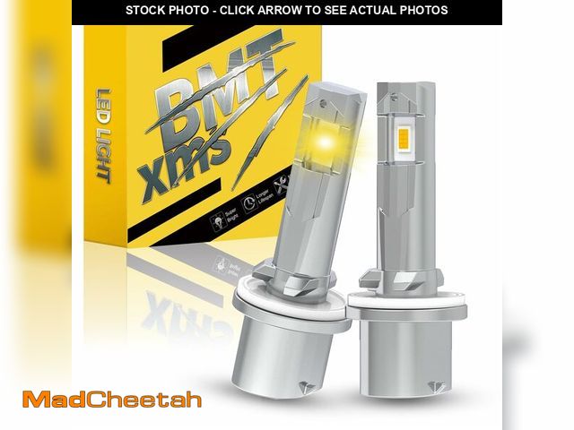 Lot 74-13622706 - BMT xms 880 H27W H27W/1 Fog Light Bulbs - 400% Brighter 20000LM 3000K Amber Yellow Light - 1: 1 Mini...