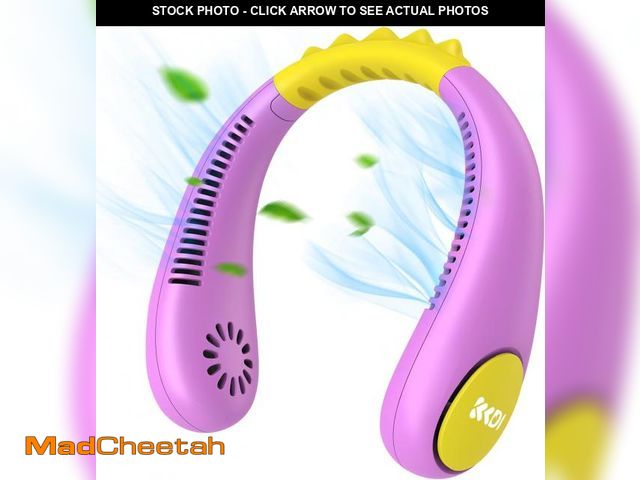 Lot 74-12328164 - Kids Neck Fan, Portable Bladeless Fans for Kid 4-14Y Girls &amp; Boys, 2600mAh USB Personal Mini Coo...
