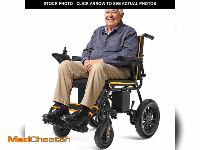 Lot 74-14436872 - COOLHUT Foldable Electric Wheelchair, 20+ Miles Long Range Motorized Electric Wheelchair, Senior-Fri...