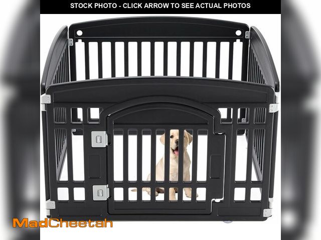 Lot 74-12664712 - Sweetcrispy Plastic Dog Playpen - 4-Panel 24" Expandable &amp; Durable Pet Fence for Small to Medium...