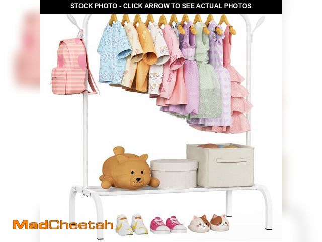 Lot 74-13549719 - Upgraded Kids Clothing Rack - Dress Up Clothes Rack Baby Toddler Montessori Wardrobe- Small Portable...