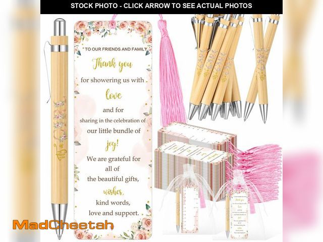 Lot 74-12701115 - Gilprop 50 Sets Baby Shower Favors for Guests Includes 50 Baby Shower Ballpoint Pens 50 Thank You Bo...