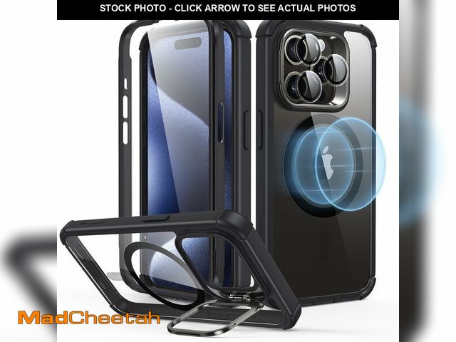Lot 74-13960128 - ESR for iPhone 15 Pro Case with Stand, Compatible with MagSafe, Full-Body Military-Grade Drop Proof ...