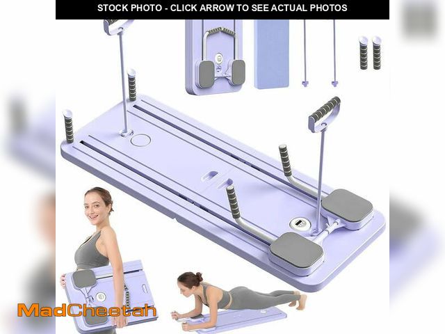 Lot 74-12780664 - Foldable Pilates Board - Pilates Reformer Set, 41.3in Multi-Purpose Foldable Pilates Reformer Board ...