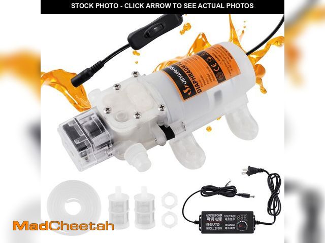 Lot 74-14268734 - JIAWANSHUN 110V Electric Wine Transfer Pump, 5L/Min Food Grade Self-Priming Pump w/Stepless Speed Co...