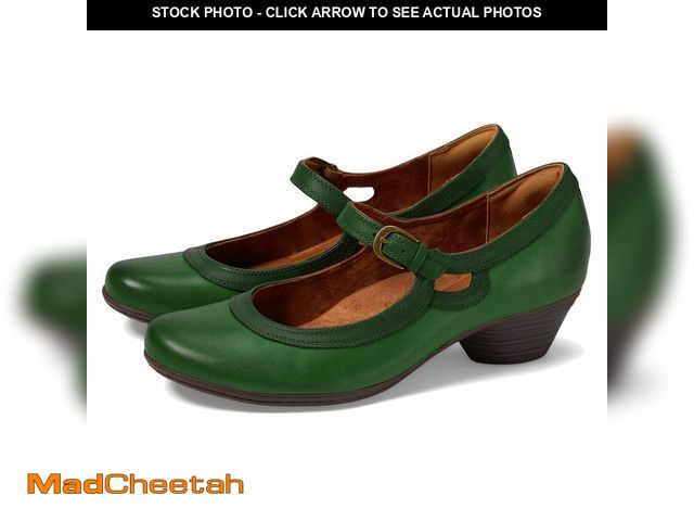 Lot 74-13548308 - SHODENSE Women Retro Green Chunky Heel Mary Jane Shoes Round Toe Ankle Strap Dress Pumps Sandals 2 i...