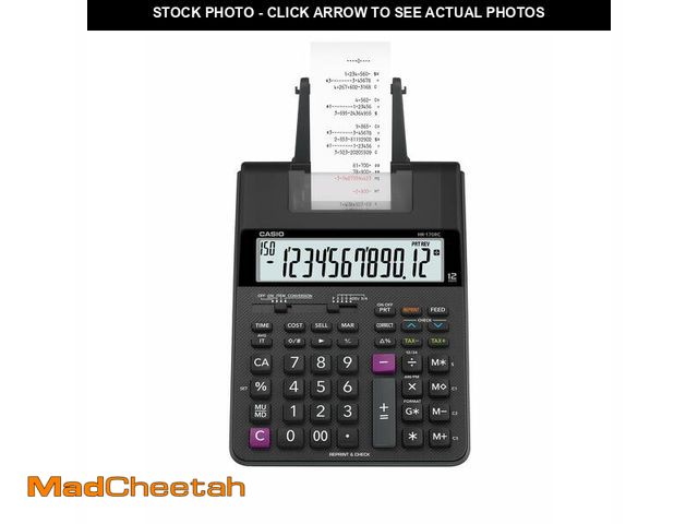 Lot 74-14474130 - Casio HR-170RC Plus Ã¢â¬â Mini Desktop Printing Calculator | Check &amp; Correct, Cost/Sell/Margi...