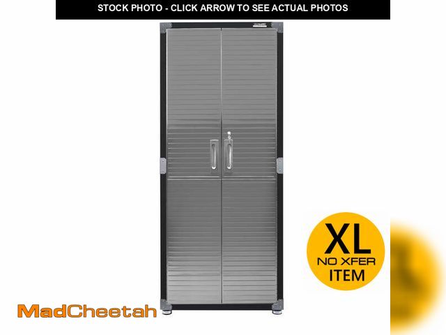 Lot 74-12556981 - Seville Classics UltraHD Steel Body Lockable Storage Cabinet Organizer Locker Shelving Unit, Graphit...