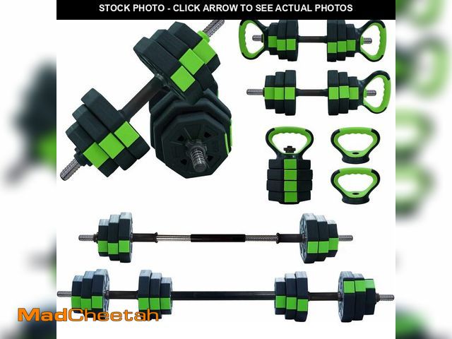 Lot 74-13073434 - Adjustable Dumbbell Set,44Lbs Free Weight Set with Connector, 4 In1 Dumbbells Set Used As Barbell, K...