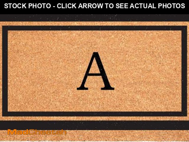 Lot 74-12098089 - Calloway Mills 152962436A Black Border 24" x 36" Monogram Doormat, (Letter A) - USED