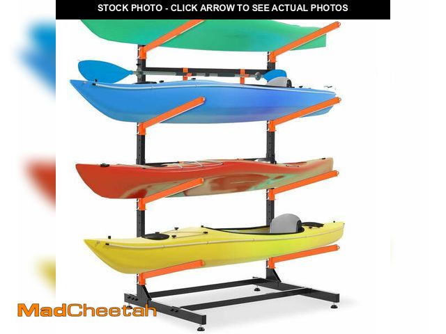 Lot 74-12647202 - UOKRR Weatherproof Steel Kayak Storage Rack, 300 lbs Capacity, 71 Inches - USED