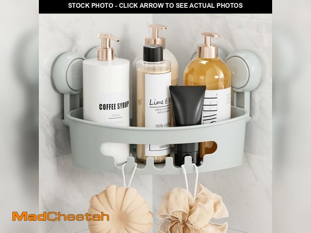Lot 74-14214077 - TAILI Corner Shower Caddy with Suction Cups, Wall Mounted Organizer Plastic Rack for Small Bathrooms...