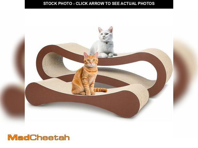 Lot 74-12365982 - FluffyDream 2 in 1 Cat Scratcher Cardboard, Cat Scratching Board Furniture Protector, Cat Scratching...
