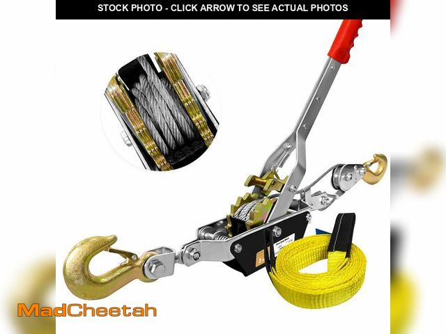 Lot 74-14272130 - SENKEYFE Come Along Winch Heavy Duty, 10FT 2T Come Along Pulling Tool 2 Gears 2 Hooks, Cable Winch P...
