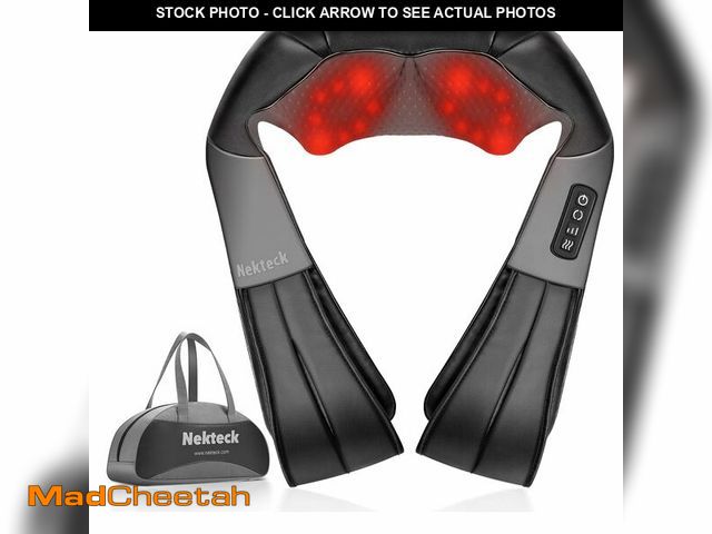 Lot 74-14429737 - Nekteck Heated Shiatsu Neck Massager with Bag for Pain Relief, NOT Cordless - UNUSED